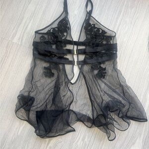 Thistle and Spire Black Lace Babydoll
